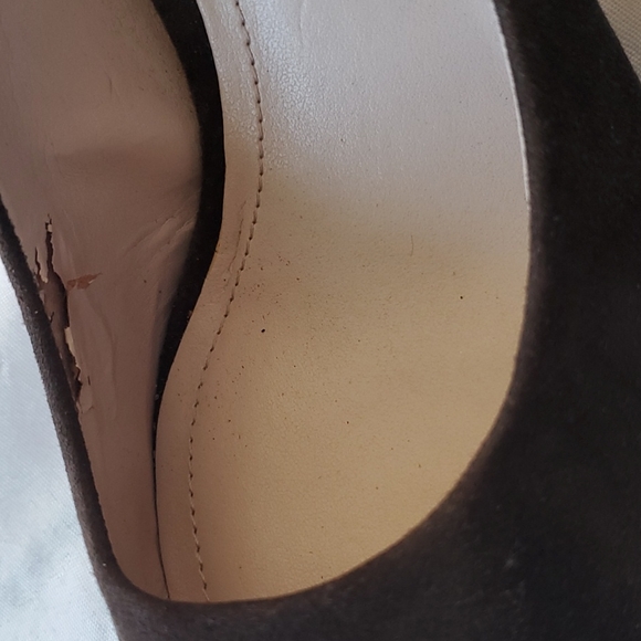 Vince Camuto Size 6 1/2 Brown Suede " 3 inch"  Block-Heels - Picture 4 of 11